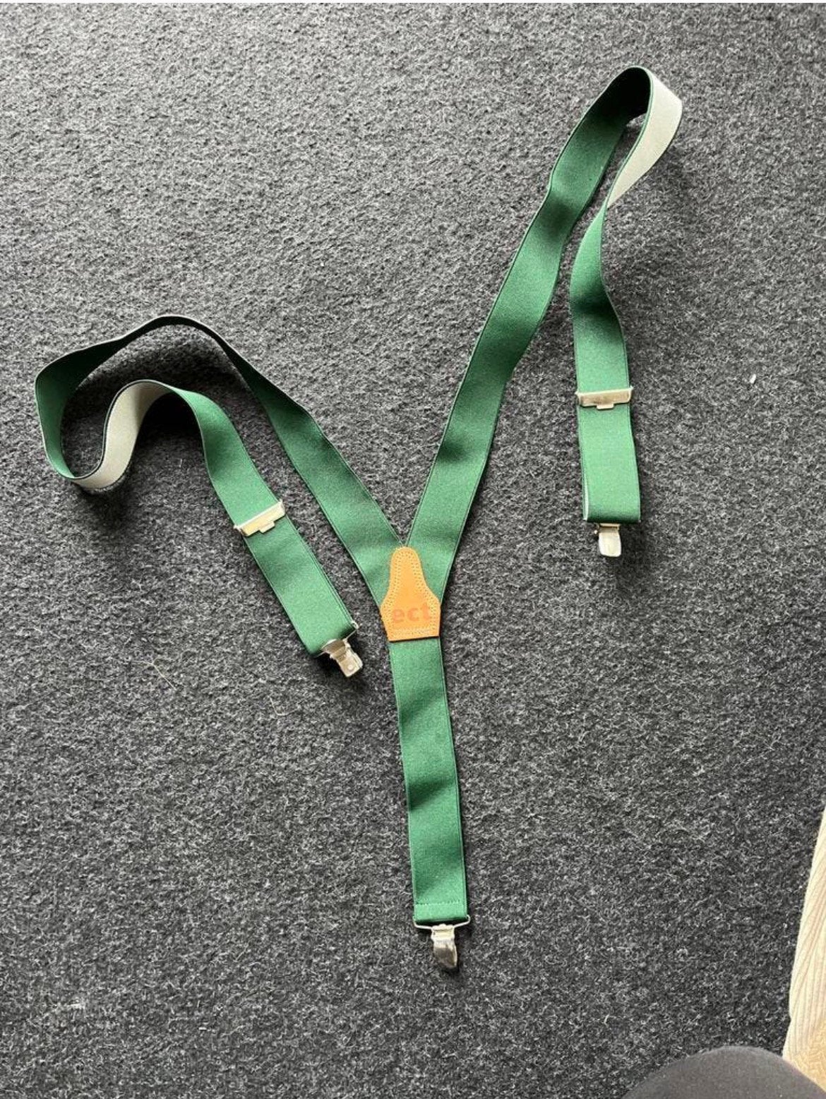 Vintage Bretels groen, Ophalen of Verzenden, Zo goed als nieuw
