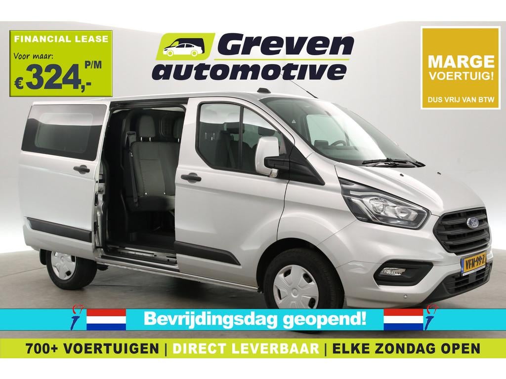 Ford Transit Custom 2.0 TDCI | MARGE | DC | 6-Zits | Airco |, Auto's, Voorwielaandrijving, Stof, Euro 6, 4 cilinders