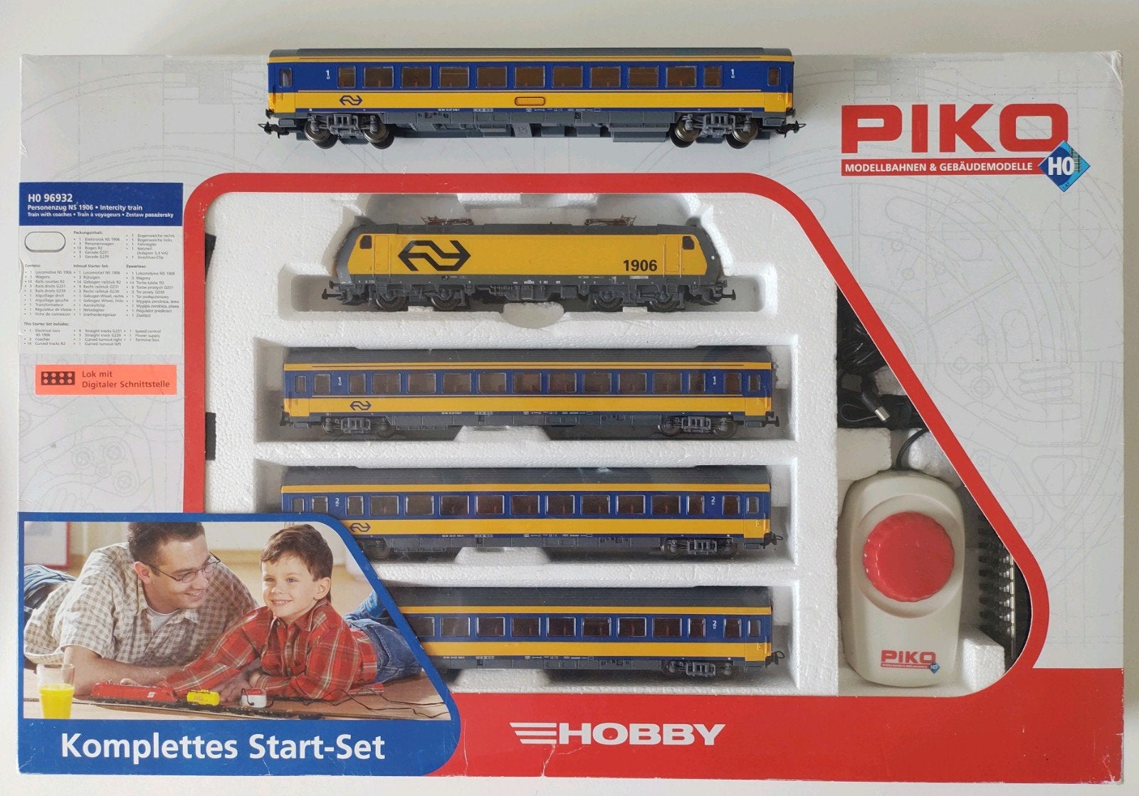 PIKO H0 startset 96932 met vijfdelige NS trein, Hobby en Vrije tijd, NS, Gelijkstroom, Locomotief, Piko