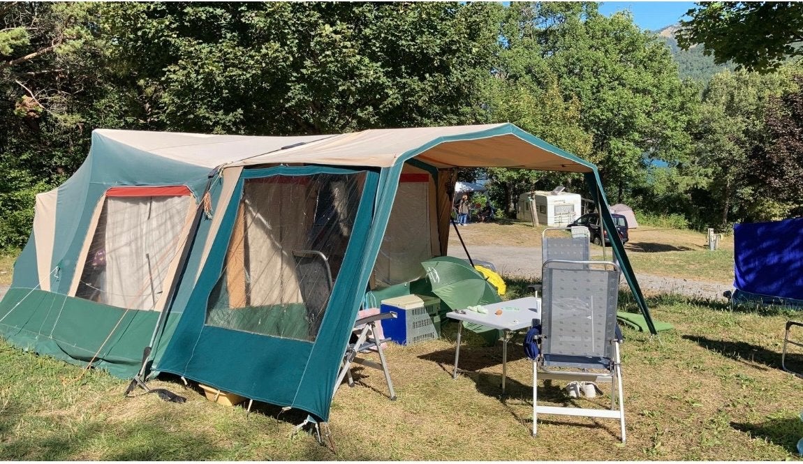 Trigano Odyssee 1998 - Gebruikte staat, Caravans en Kamperen, Vouwwagens, Ophalen, Groen, Aanwezig, Trigano