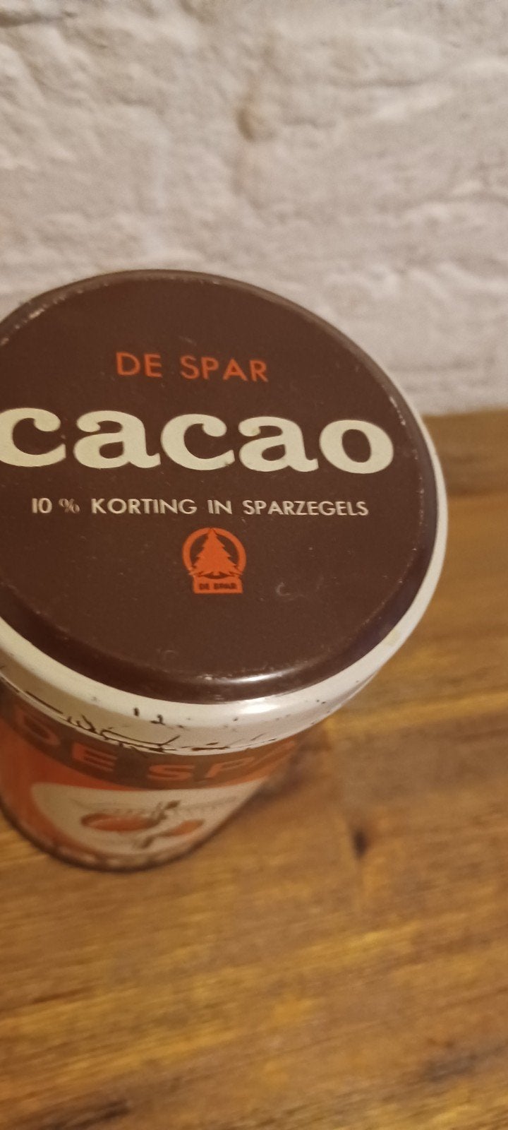 Vintage spar cacao voorraadbus., Verzamelen, Ophalen of Verzenden, Gebruikt, Overige, Overige merken