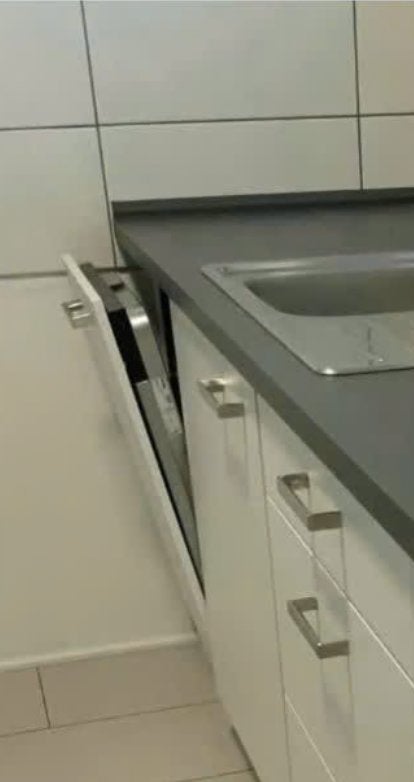 Ikea ENHET vaatwasser front, Ophalen, Minder dan 50 cm, Wit, Zo goed als nieuw