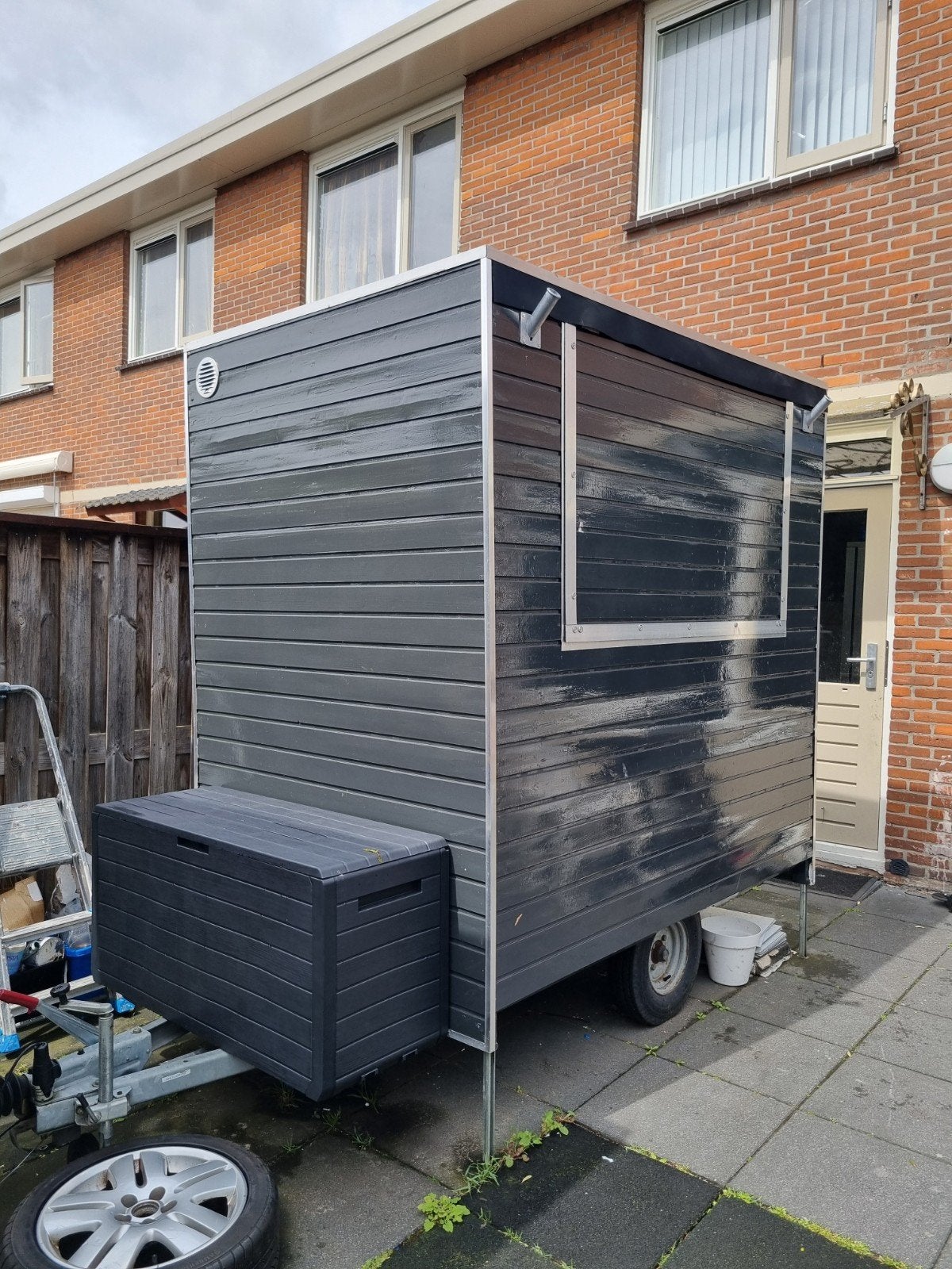 Verkoopkraam / Foodtruck / Marktkraam op aanhanger, Ophalen