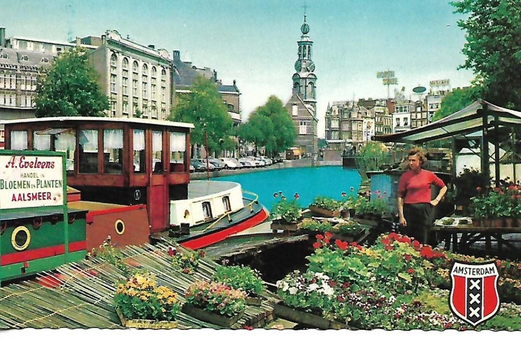 Amsterdam- -Bloemenmarkt, Singel., Verzenden, 1960 tot 1980, Gelopen, Noord-Holland
