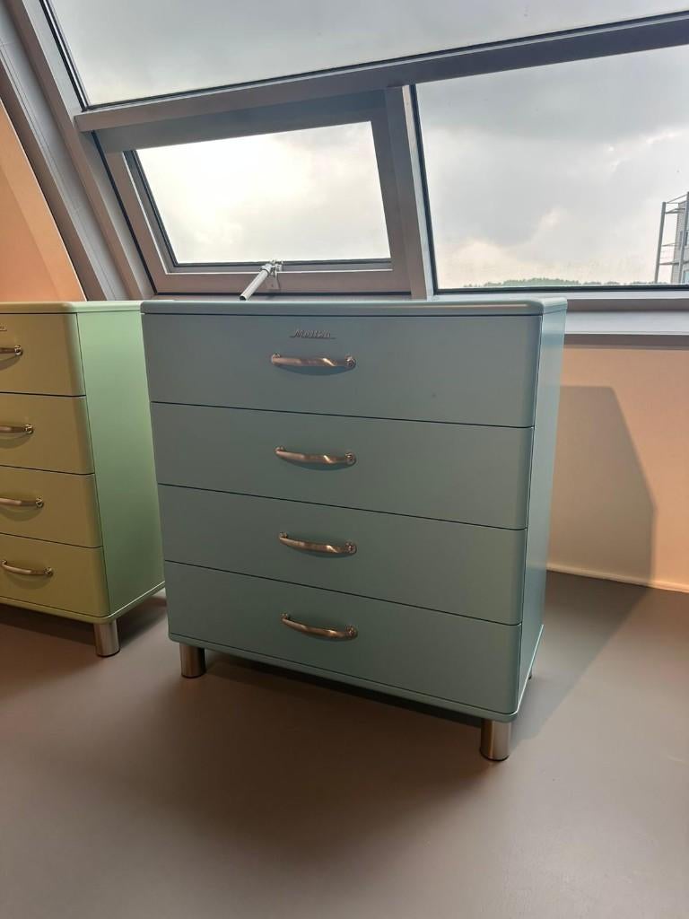 Tenzo Malibu retro kast licht blauw, Huis en Inrichting, Ophalen, Kunststof, 50 tot 100 cm, 3 of 4 laden