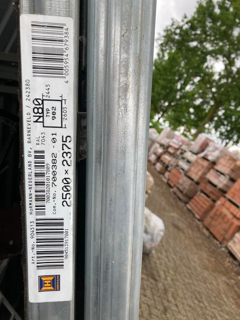 Hormann garagedeur met loopdeur 2500x2375, Ophalen, Zo goed als nieuw