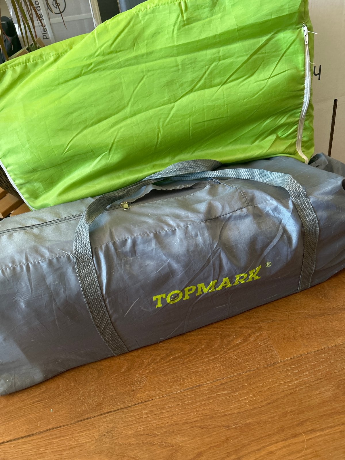 Topmark campingbedje - groen en grijs, Ophalen of Verzenden, Gebruikt, Tot en met 2