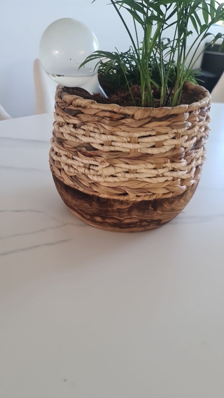 Mooie bloempotten, 3 kleine en 2 grote, Tuin en Terras, Overige materialen, Gebruikt, Rond, Binnen