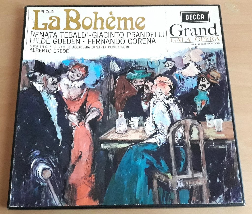 La Bohème - Decca ‎– DAX 195010/11 - Renata Tebaldi, Boxset, Opera of Operette, Ophalen of Verzenden, Zo goed als nieuw