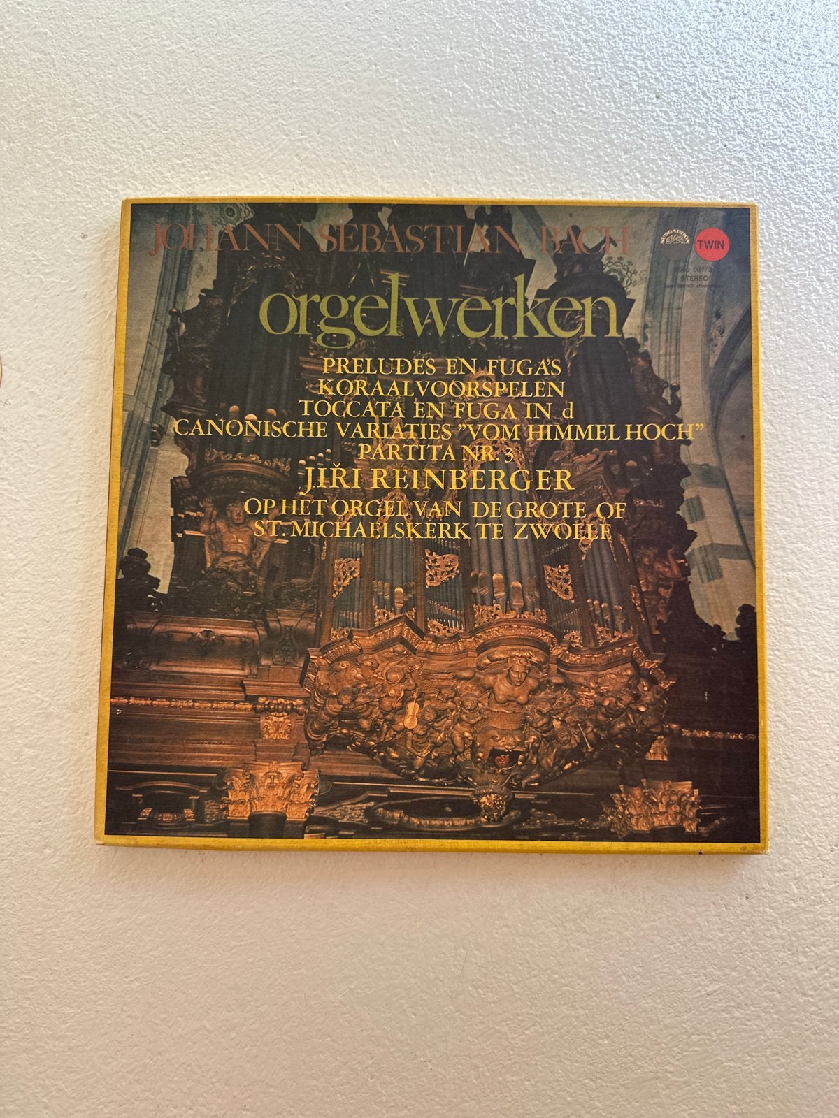 J.S. Bach Orgelwerken - Jiri Reinberger LP, Ophalen of Verzenden, Barok, Gebruikt, Orkest of Ballet