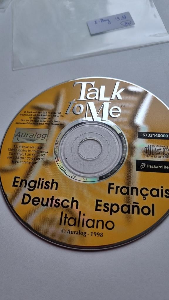 Talk to Me - Auralog (1998) PC CD-ROM, Puzzel en Educatief, Gebruikt, Verzenden, 1 speler