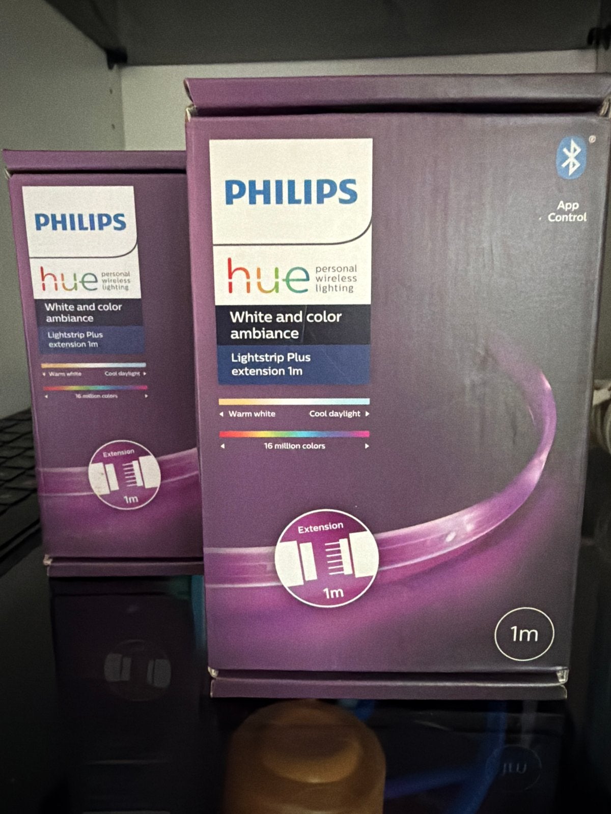 Philips Hue Lightstrip Plus extensie 1 meter, Nieuw, Ophalen of Verzenden, Smart lamp, Bedienbaar via app