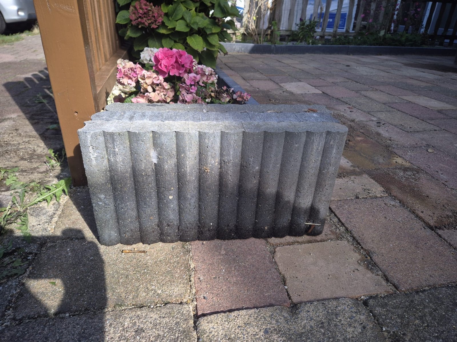 Betonnen borderblokken - Gebruikt, Tuin en Terras, Ophalen, Gebruikt, Border, Beton