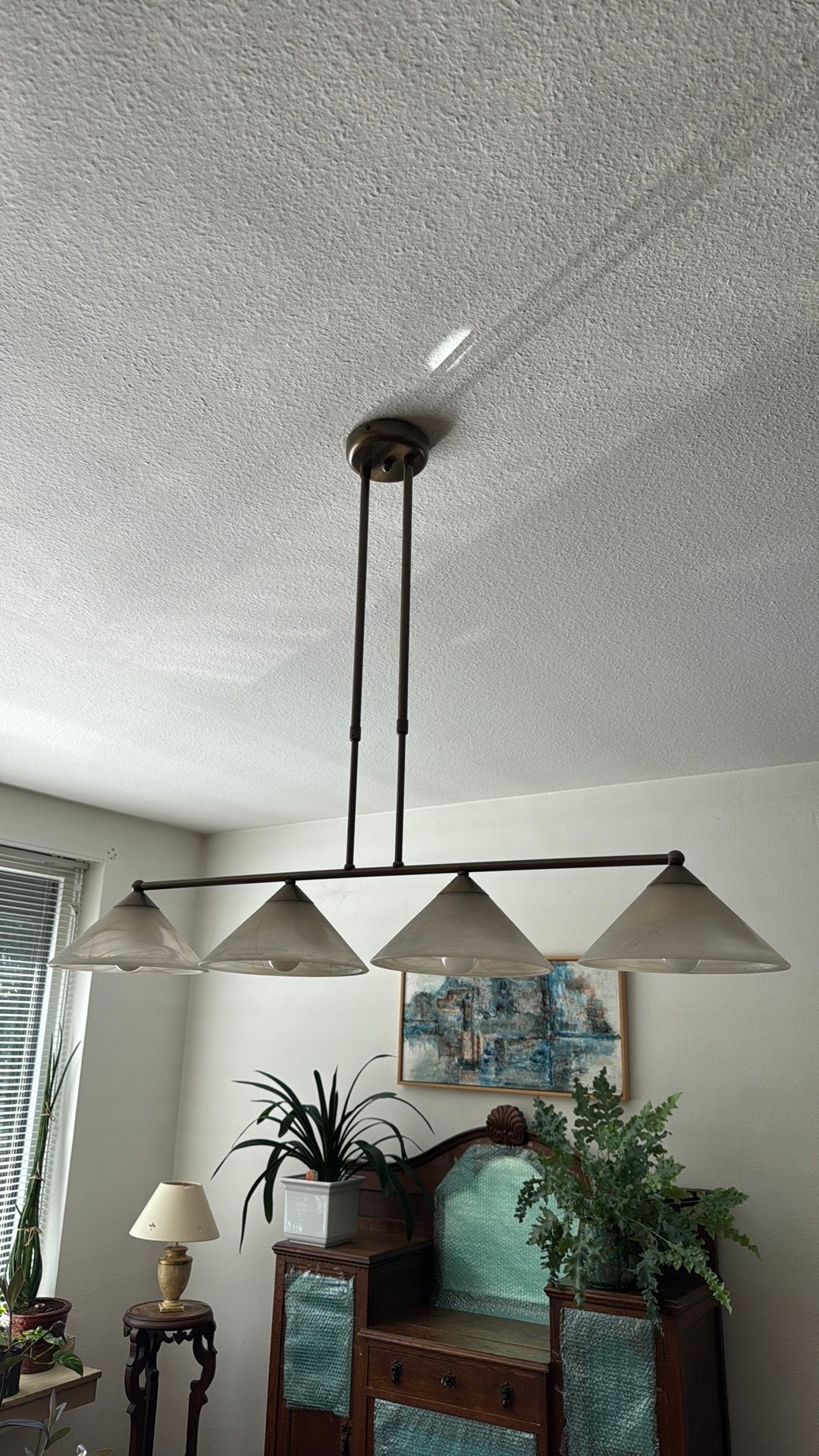 Hanglamp, Ophalen, Gebruikt, Glas