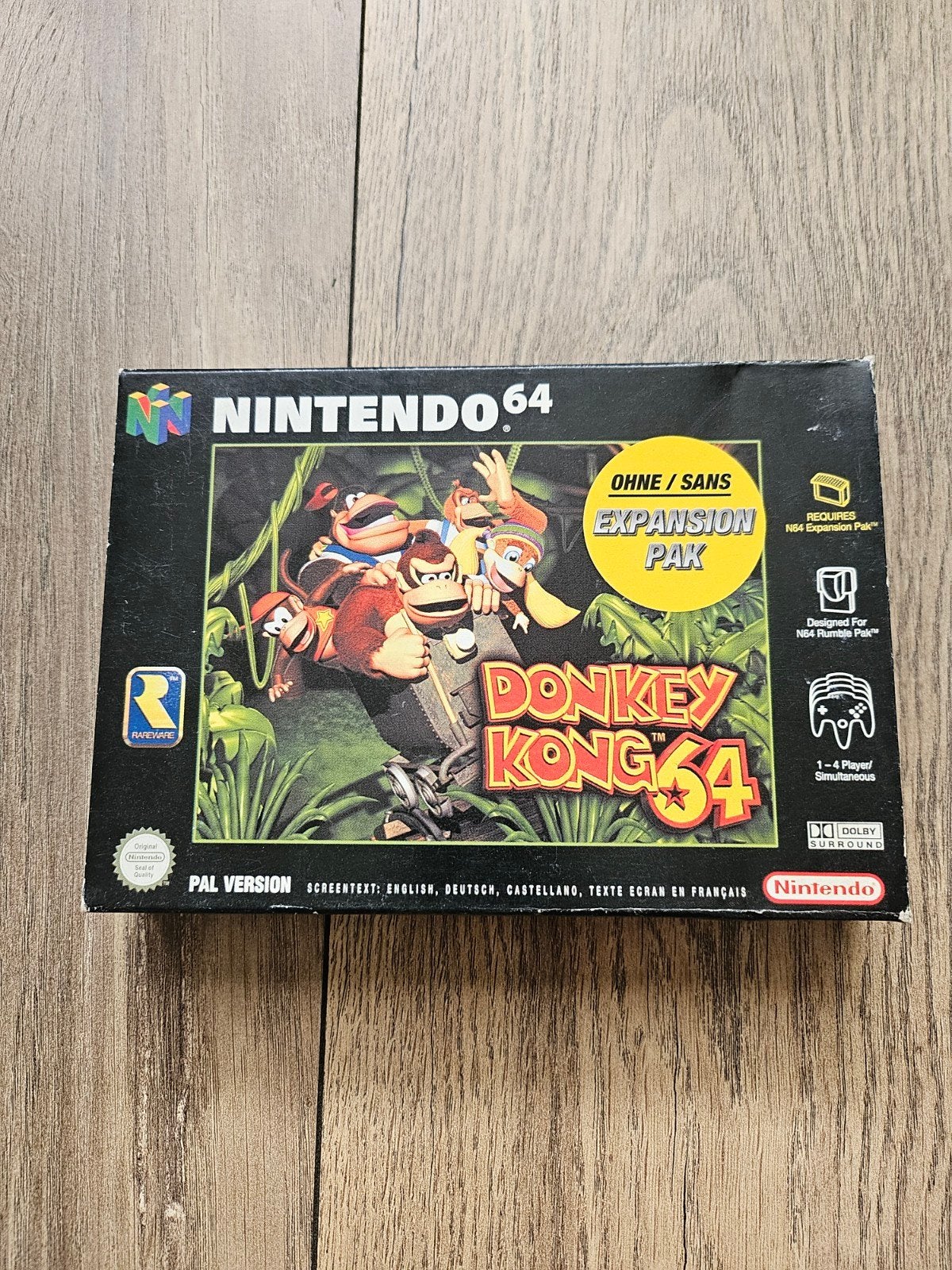 Donkey Kong 64 N64 PAL - Compleet met doos en handleiding, Spelcomputers en Games, Gebruikt, 1 speler, Ophalen of Verzenden, Vanaf 3 jaar