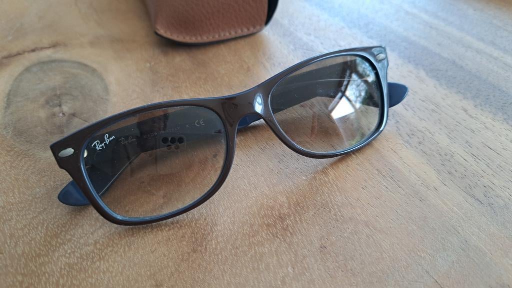 Ray-Ban New Wayfarer Zonnebril RB 2132 - Bruin/Blauw, Ophalen of Verzenden