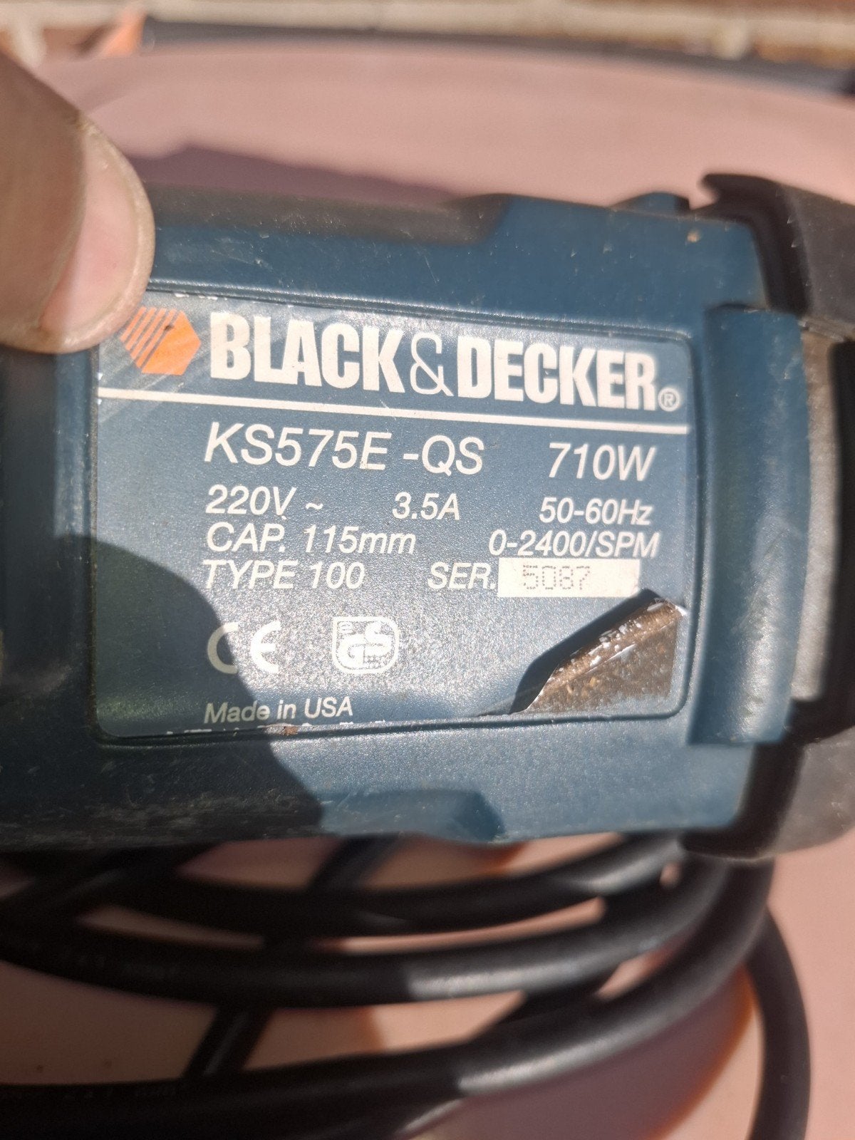 Black en Decker recipro zaag, Gebruikt, Cirkelzaag, Ophalen of Verzenden, 30 tot 70 mm