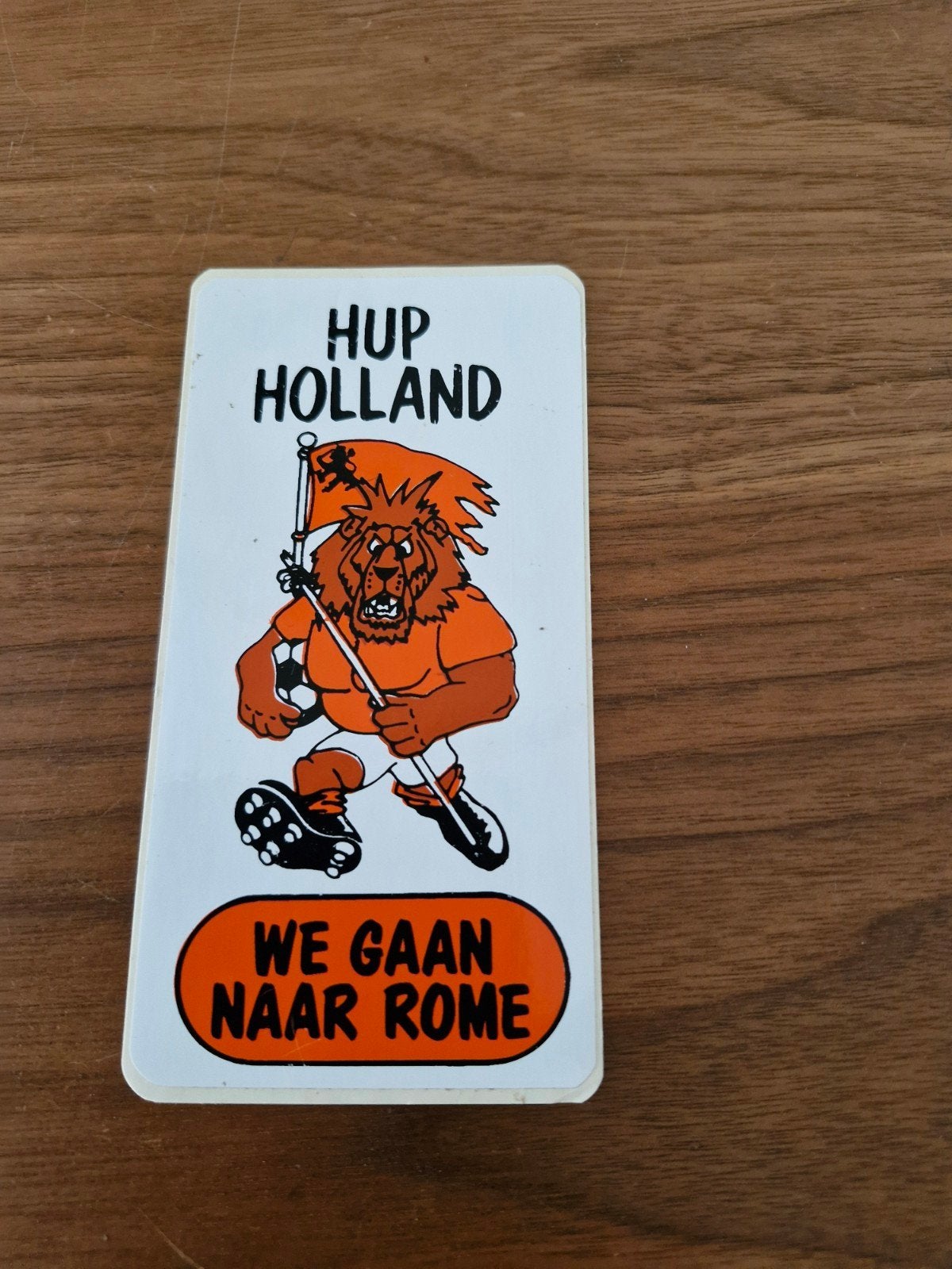 G 132 Vintage Hup Holland Rome We Kome Sticker 15x7cm, Ophalen of Verzenden