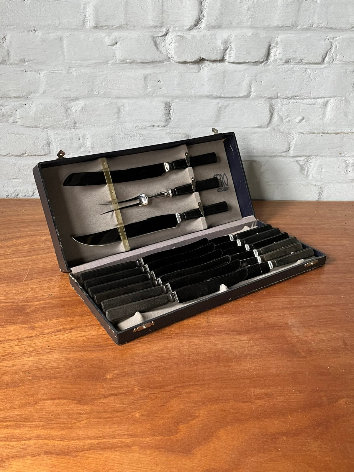 Vintage Gero messenset messen met bakeliet in originele doos, Ophalen