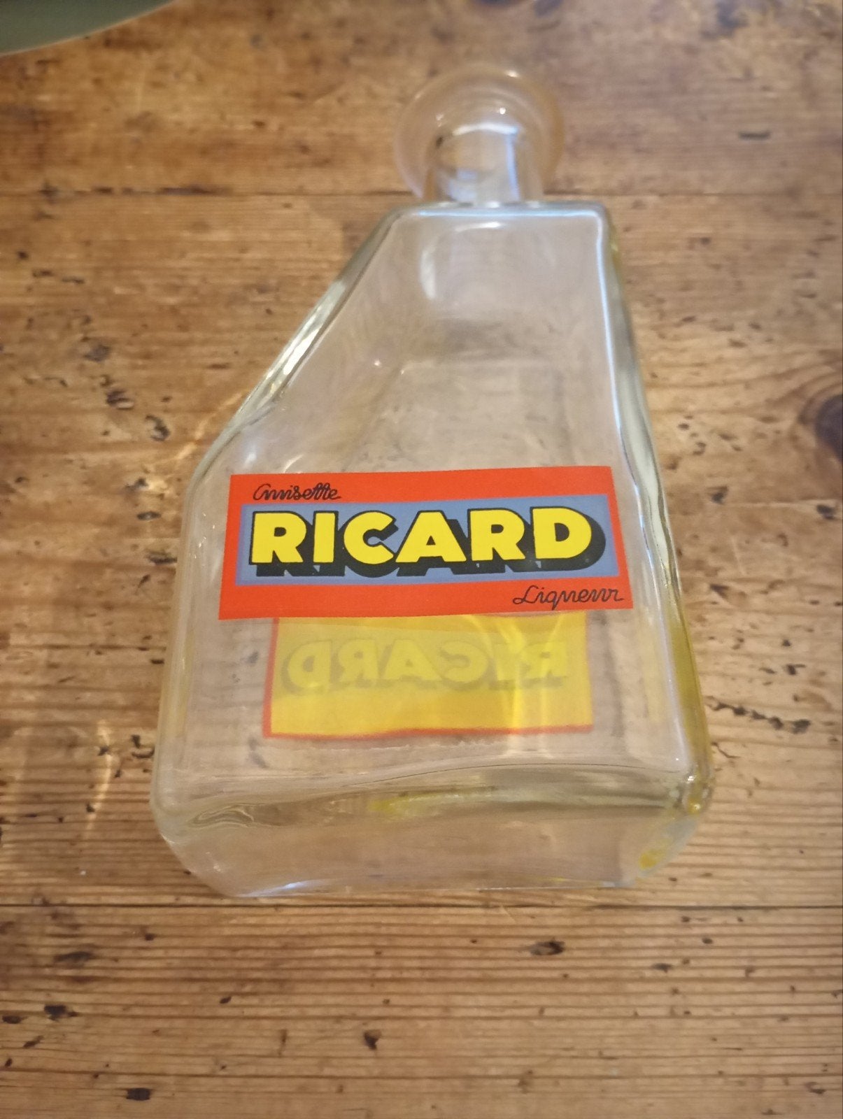 Vintage Ricard Fles Glas Schenkkan, Ophalen of Verzenden, Gebruiksvoorwerp