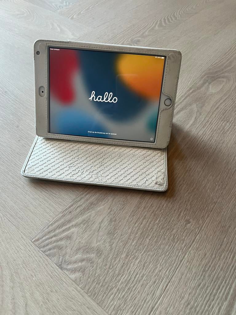 Apple IPad mini 4 goud 128GB Wi-Fi + Cellular + leren cover, Computers en Software, Apple iPads, Gebruikt, 8 inch, Ophalen of Verzenden