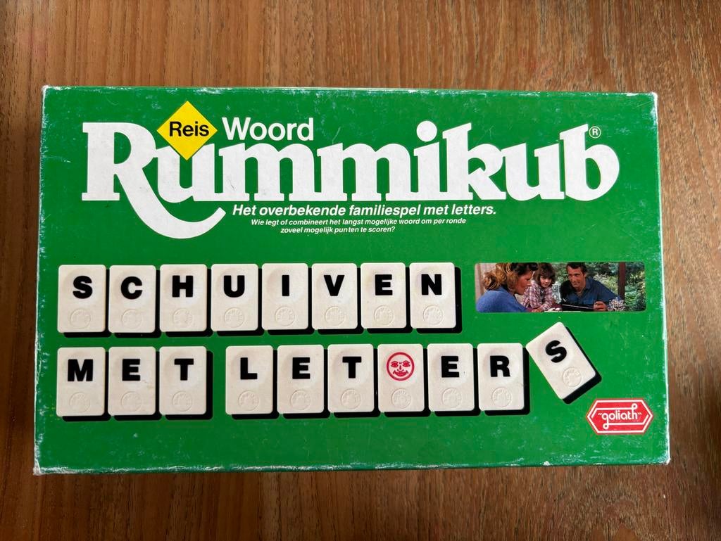 Woord Rummikub - Het overbekende familiespel met letters, Drie of vier spelers, Ophalen of Verzenden, Gebruikt, Reisspel