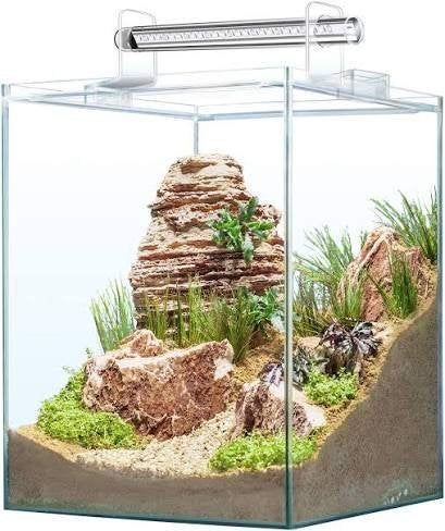 Aquarium Sera Scaper Cube 80L (40x40x50) met toebehoren, Ophalen, Gebruikt, Sera, Gevuld zoetwateraquarium