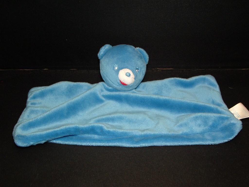 NESTLE BEER KNUFFELDOEK VELOURS BLAUW MET WIT SNUIT, Verzenden, Nieuw, Overige typen
