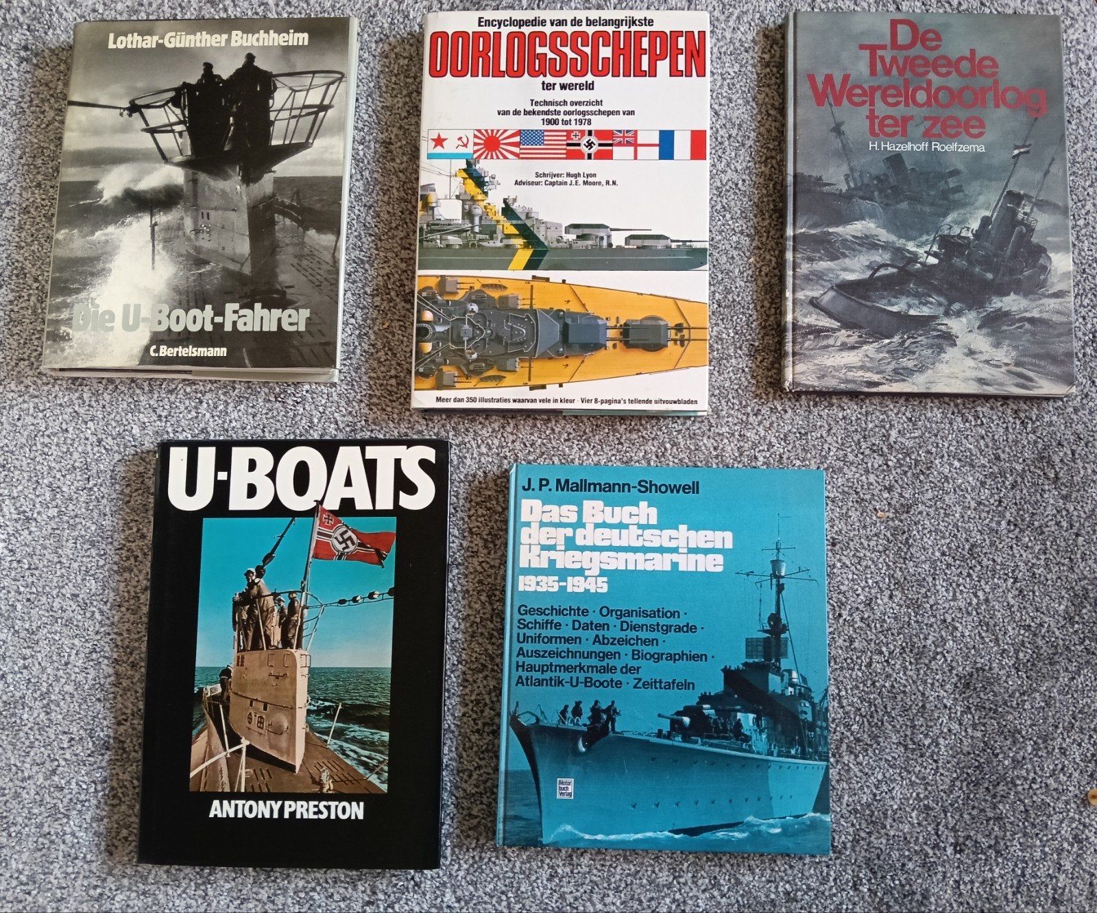 5x Onderzeeërs scheepvaart U-Boot, Ophalen of Verzenden, Tweede Wereldoorlog, Gelezen, Marine