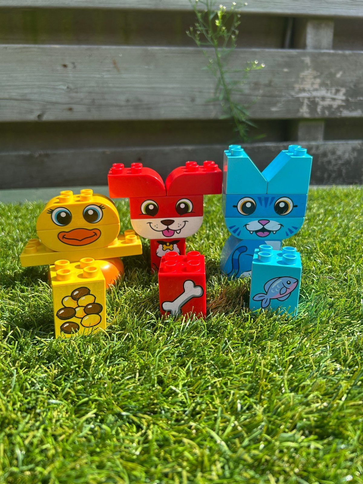 LEGO Duplo Dierenfiguren: Eend, Hond en Kat, Ophalen of Verzenden, Gebruikt, Overige merken