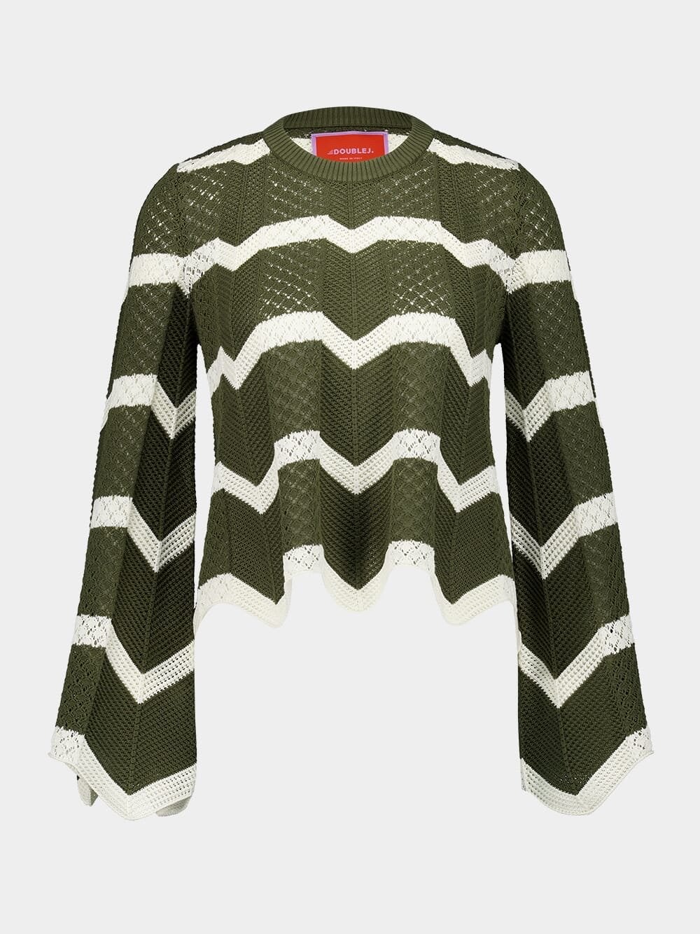 La DoubleJ Cropped Chevron Sweater M Nieuw zonder labels, Ophalen of Verzenden, Nieuw, Maat 38/40 (M), Groen