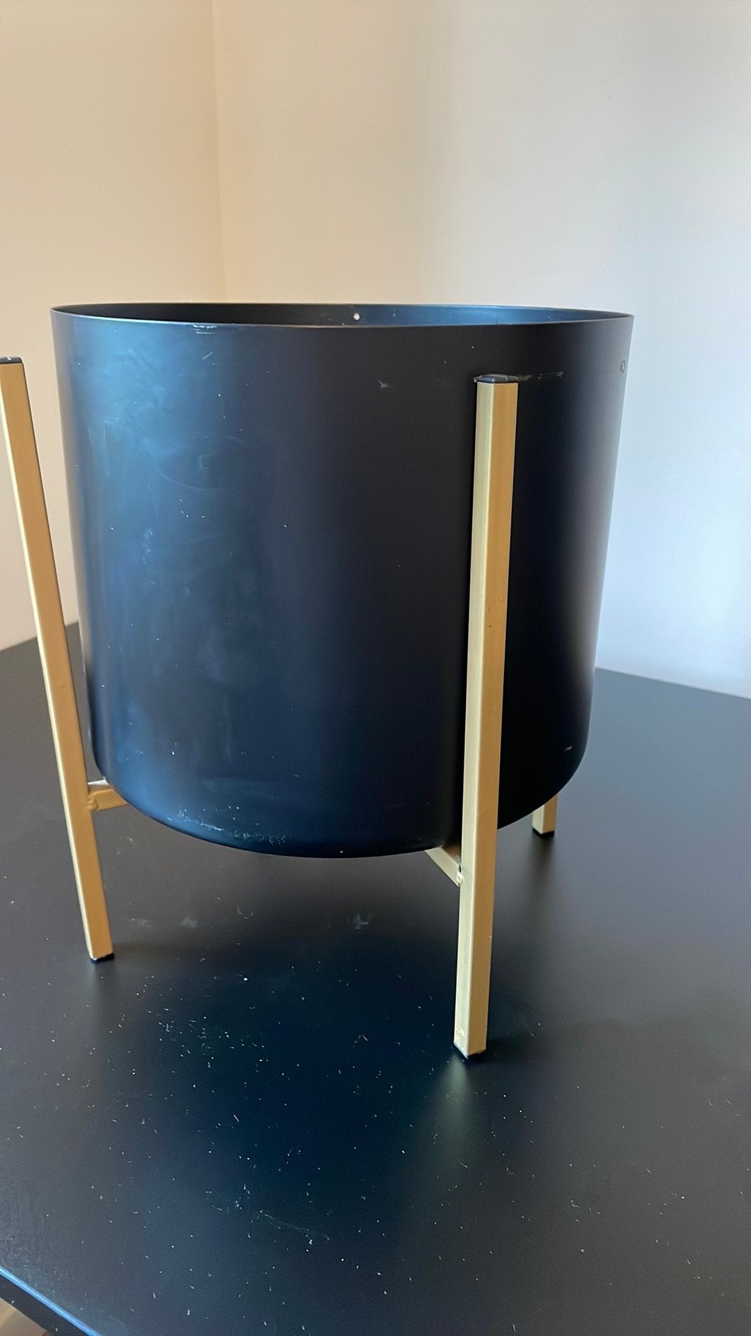 Metalen plantenpot, 25 tot 40 cm, Rond, Ophalen of Verzenden, Minder dan 40 cm