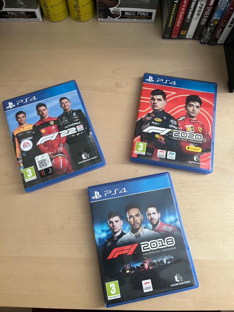 F1 2018, F1 2020 en F1 2022 PS4 - Perfecte staat, Racen en Vliegen, Eén computer, Ophalen of Verzenden, Zo goed als nieuw