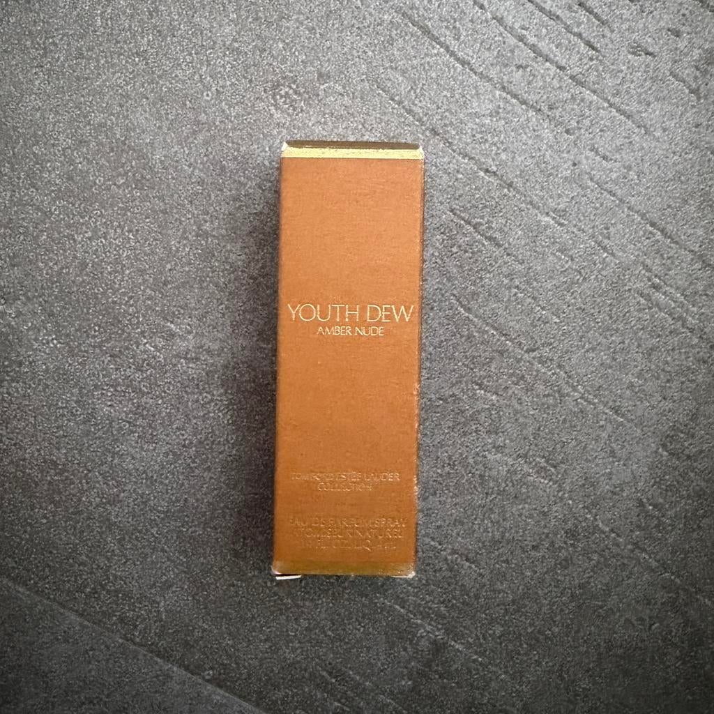 Youth Dew Amber Nude Parfum Tom Ford Estee Lauder 4ml Zeldza, Ophalen of Verzenden, Zo goed als nieuw