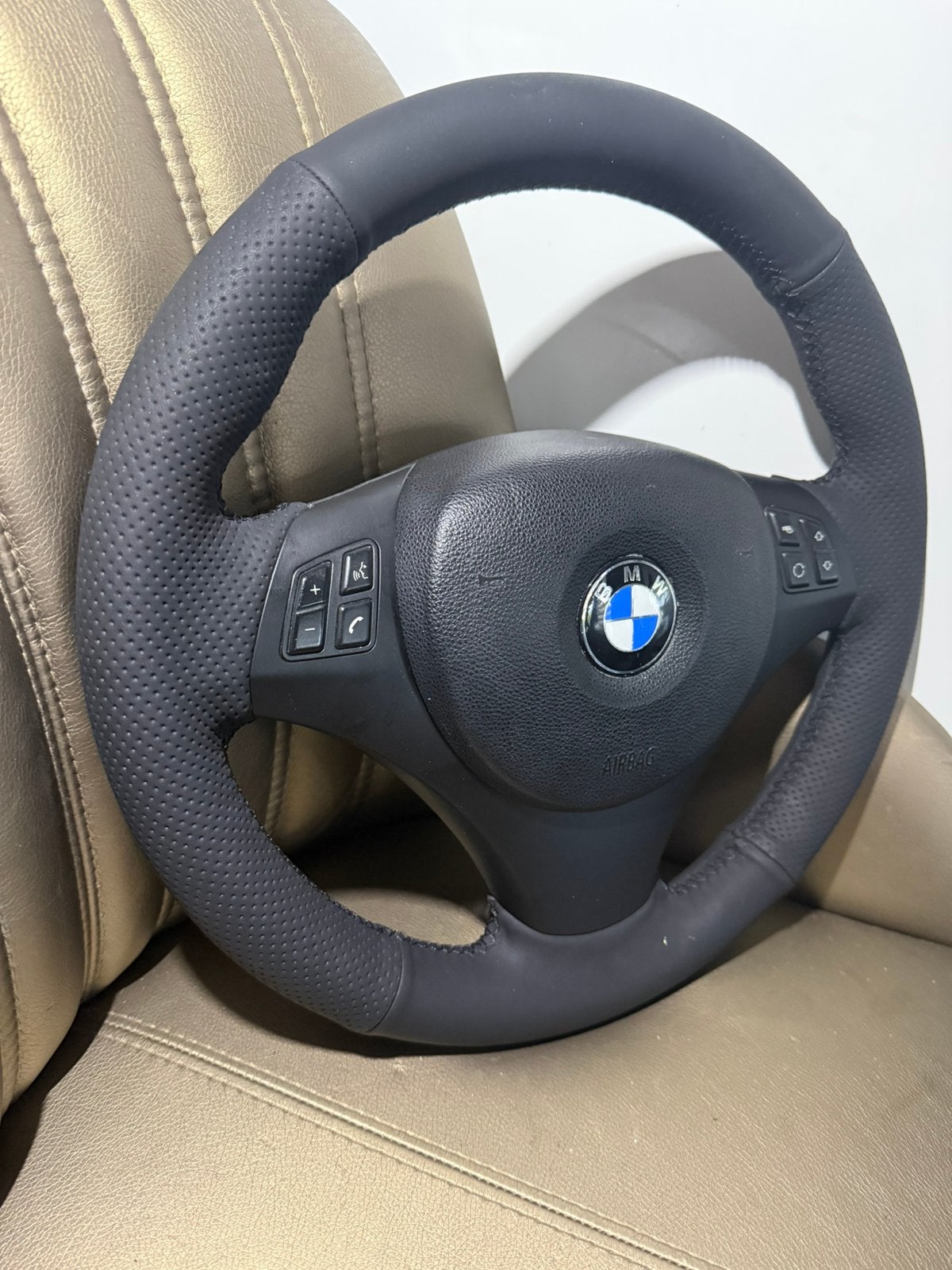 Bmw E81 E82 E87 E88 E90 E91 E92 E93 leder stuur, Ophalen of Verzenden, BMW