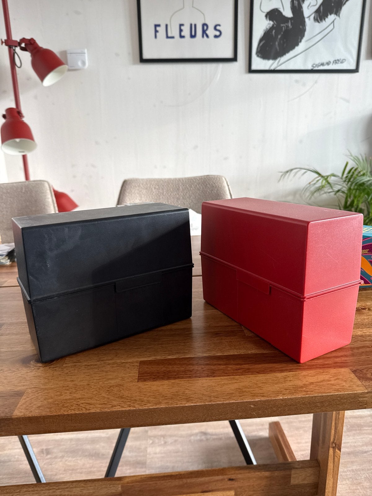 HAN kaartenbak A5 dwars, model Nr. 975 zwart en rood, Ophalen of Verzenden, Gebruikt