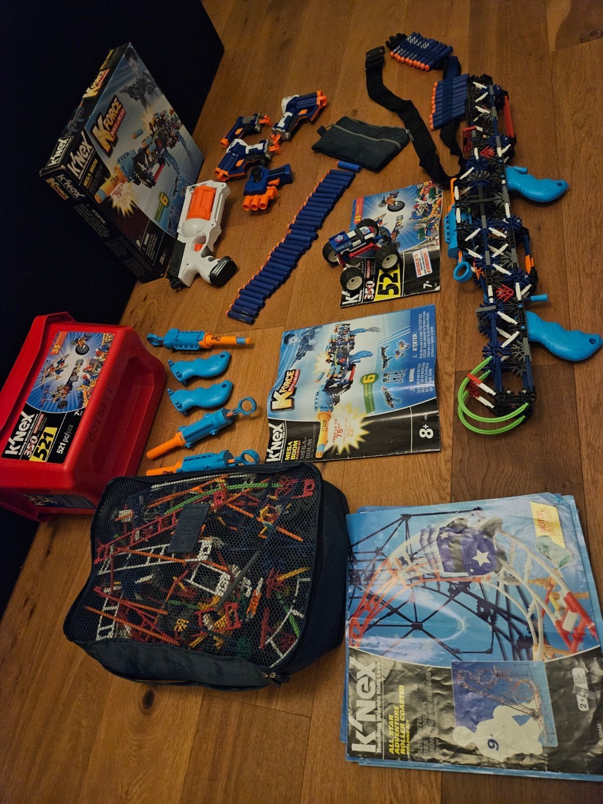 Grote K'nex set met o.a. mega boom nerf gun (2x!) en rollerc, Ophalen of Verzenden, Gebruikt, K'nex