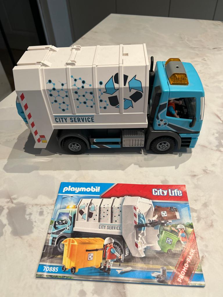 Playmobil City Life Vuilniswagen 70885 - Compleet, Ophalen of Verzenden, Zo goed als nieuw