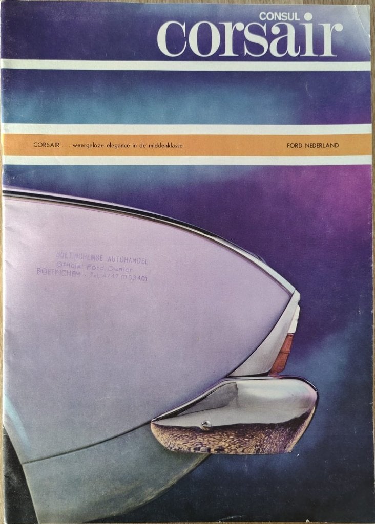 Folder Ford Consul Corsair – Ford Nederland (Jaren '60), Ford, Verzenden, Onbekend, Gelezen