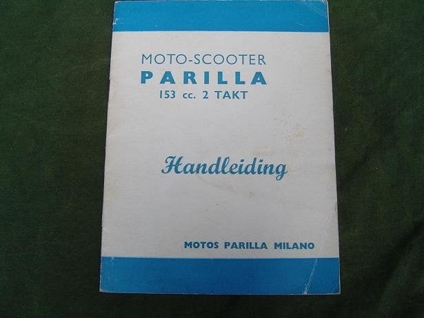 Parilla 153cc moto scooter handleiding, Motoren, Ophalen of Verzenden, Overige merken