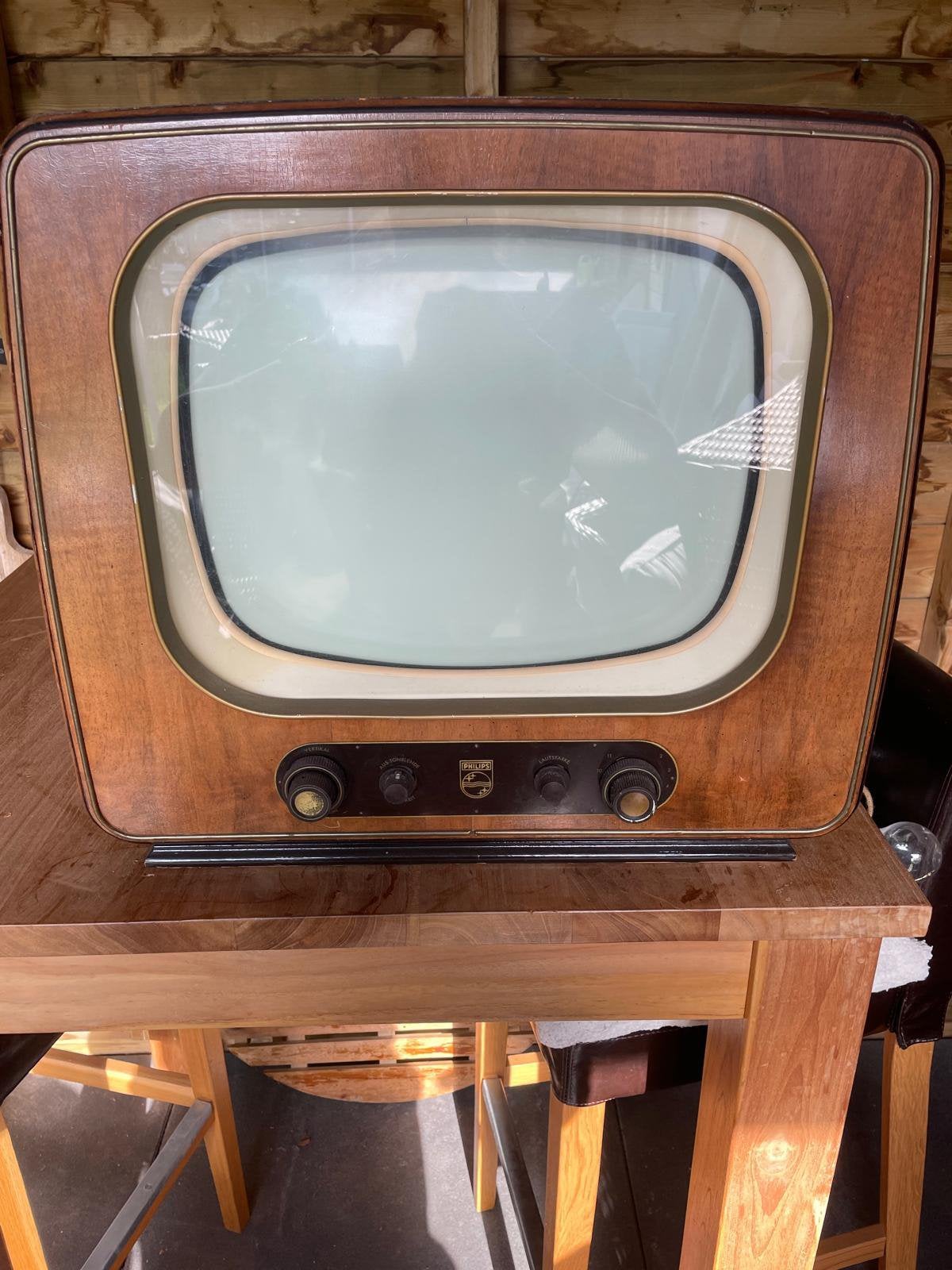 Zeldzame Philips TD1720A zwart-wit televisie jaren 50, Ophalen