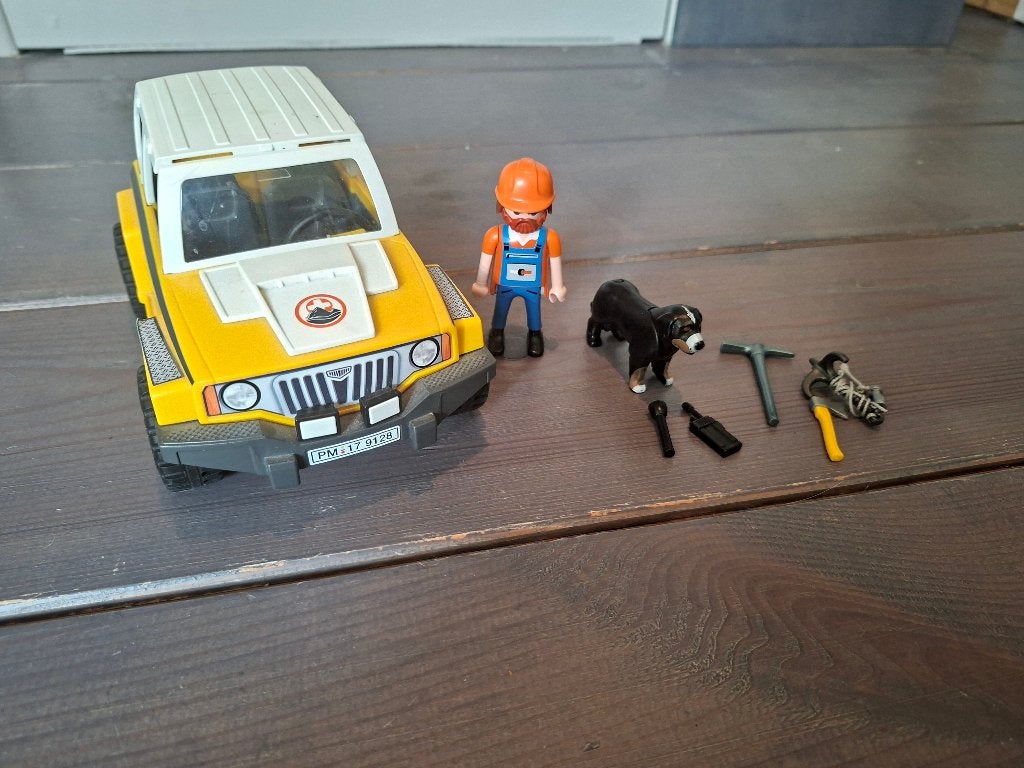 Playmobil Reddingswerkers met terreinwagen, Complete set, Voertuig, Ophalen of Verzenden, Zo goed als nieuw