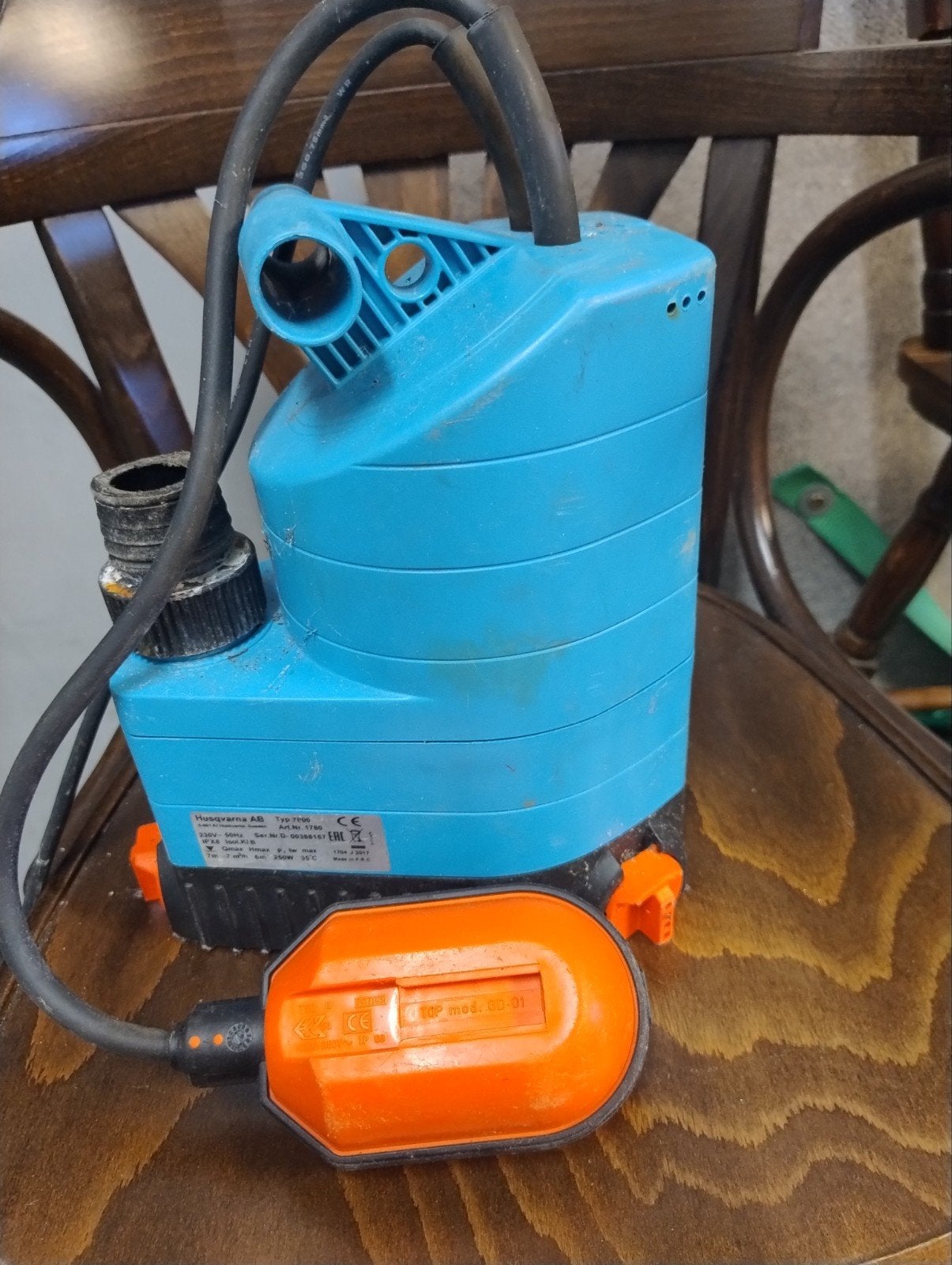 GARDENA Classic Dompelpomp 7000 met 3m aanzuigslang, Ophalen, Gebruikt, Dompelpomp