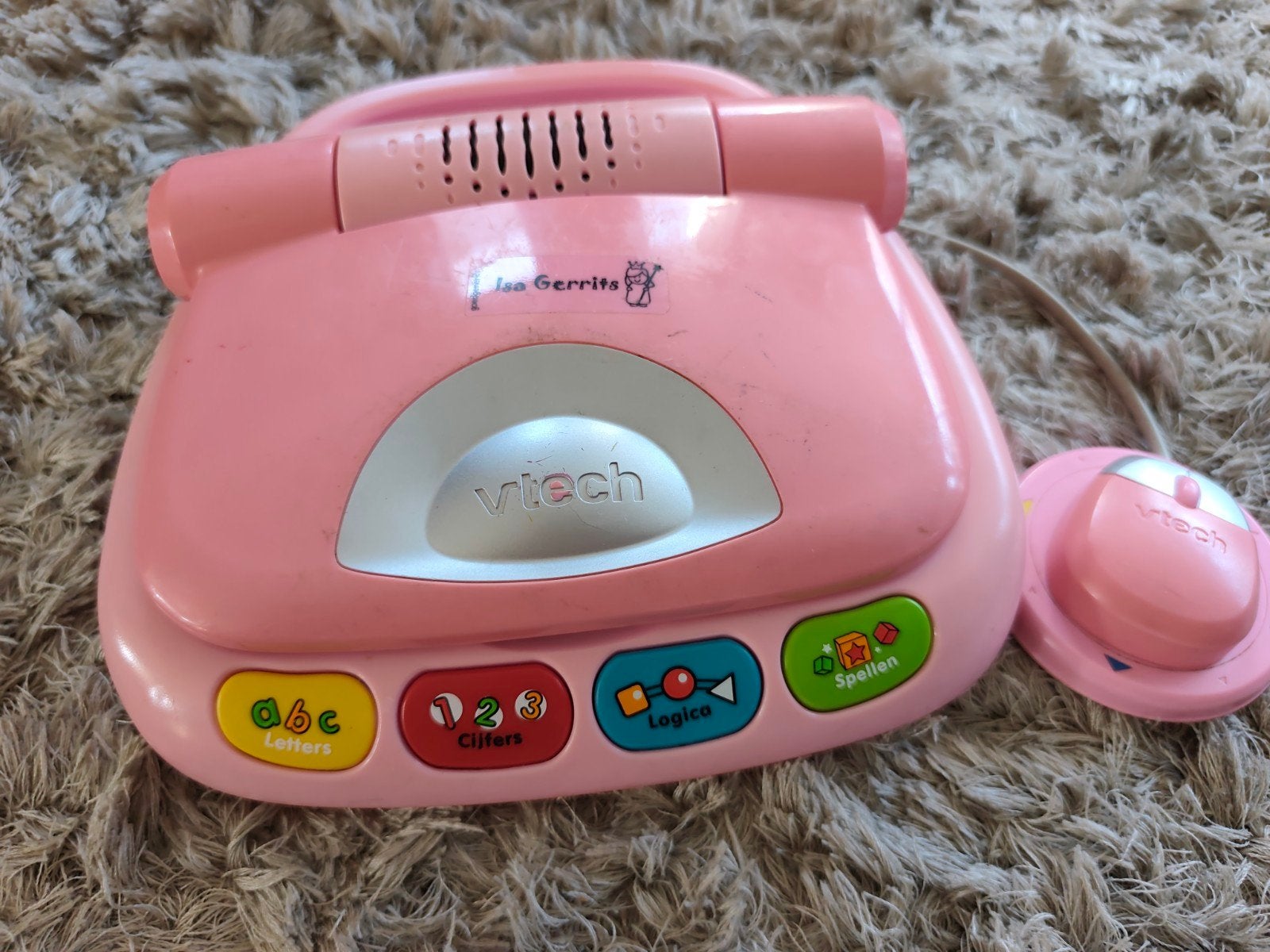 VTech Junior Laptop Roze met Muis - Educatief Speelgoed, Kinderen en Baby's, Ophalen of Verzenden, Gebruikt, Taal en Lezen, Met geluid