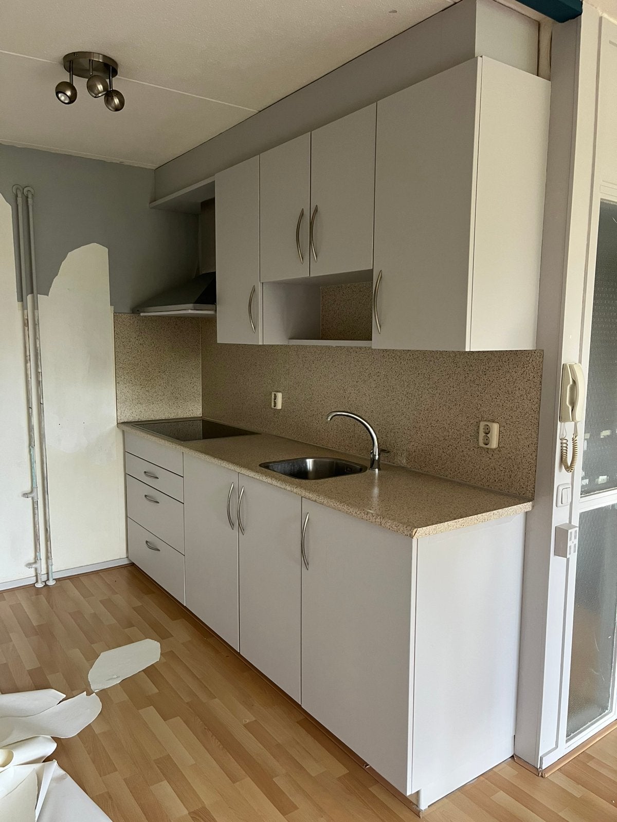 Keukenblok GRATIS, Huis en Inrichting, Keuken | Complete keukens, Ophalen, Gebruikt, Blauw, Enkelwandige keuken