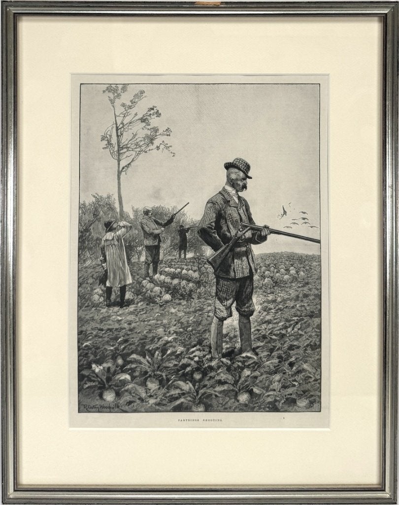 677. R. Caton Woodville – Partridge Shooting, 19e eeuw, Met glas, Ophalen, Sport