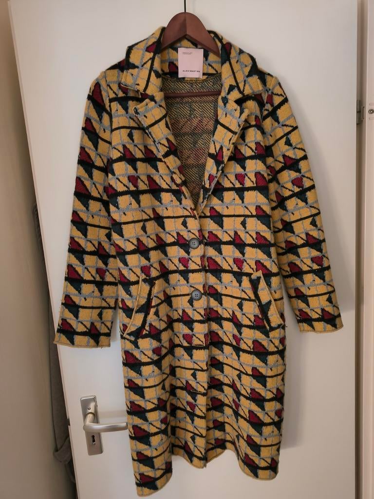 Aldo Martins tussenjas wol/polyester origineel design, Kleding | Dames, Maat 38/40 (M), Aldo Martins, Geel, Ophalen of Verzenden