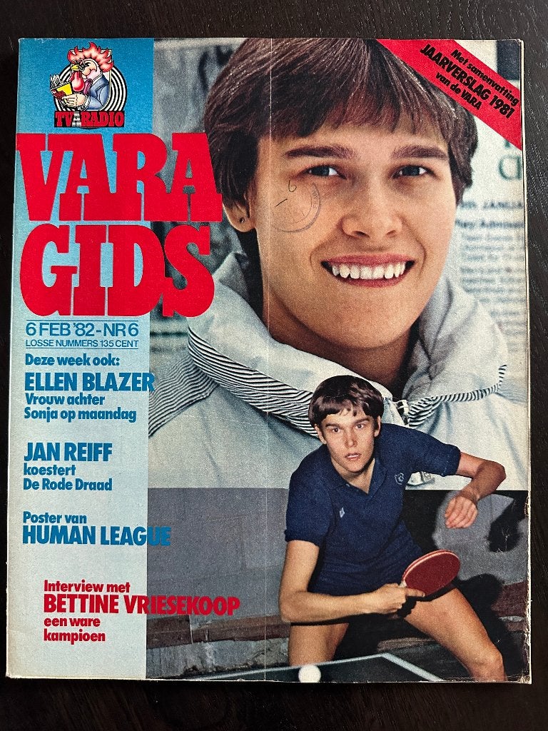 VARA Gids 6 feb 1982, met Bettine Vriesekoop, Human League, Boeken, Tijdschriften en Kranten, Ophalen of Verzenden, Gelezen, Muziek, Film of Tv