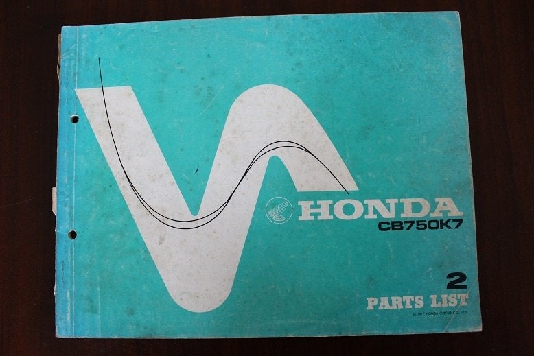 Honda CB750 K7 1977 motorcycle parts list CB 750 SOHC, Ophalen of Verzenden, Honda