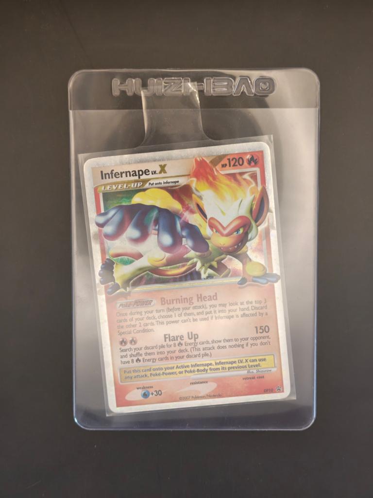 Pokémon Infernape LV.X Kaart - Zeldzaam en in Topstaat, Ophalen of Verzenden, Zo goed als nieuw, Losse kaart